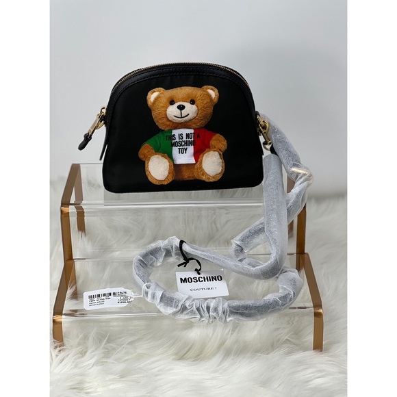 Moschino leather trimmed printed this is not a Moschino Toy shoulder bag black - Picture 2 of 14